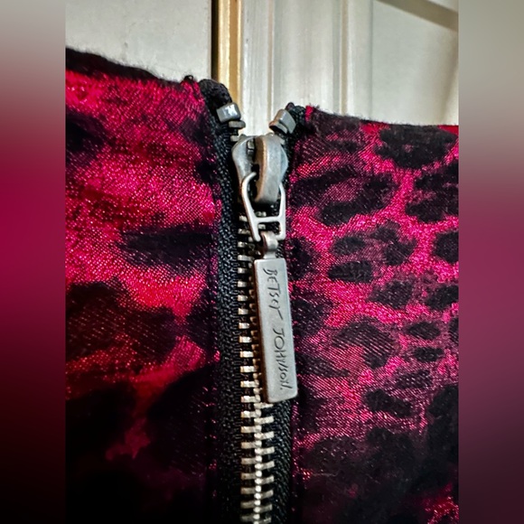 Betsy Johnson mini Babydoll Dress Pink Leopard - Picture 7 of 12